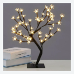 Arbol De Navidad Luminoso Bonsai 48 Flores Led