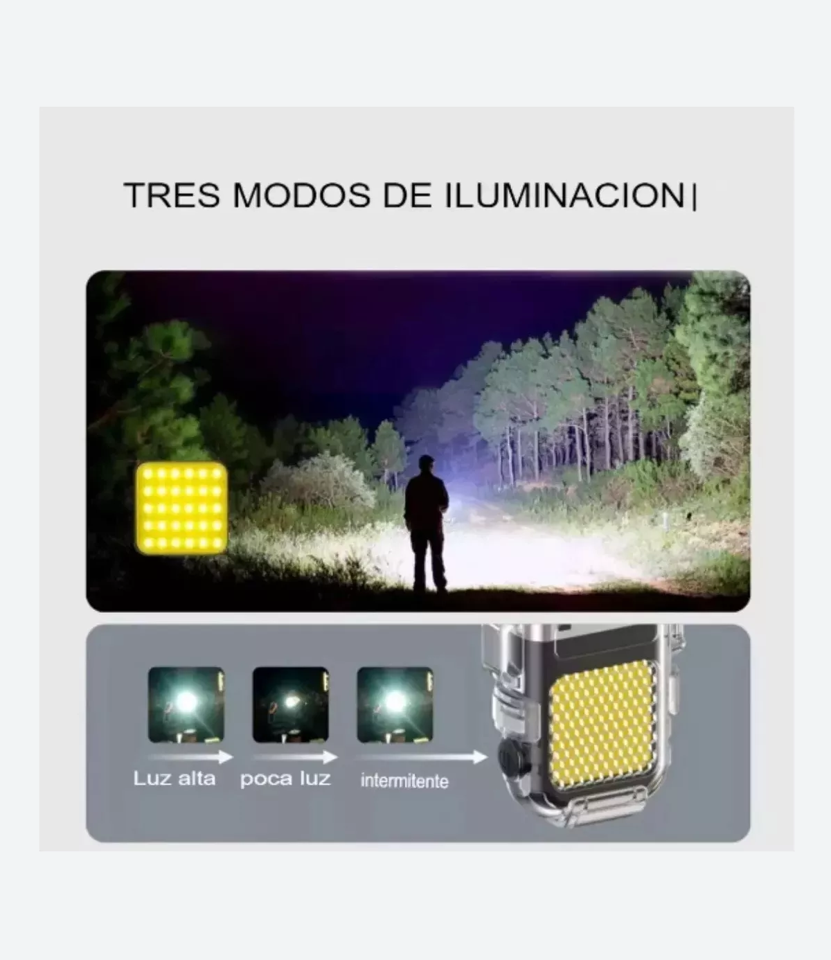 Mini Linterna Led (Cob) con Encendedor Usb Recargable KL-303 - Imagen 6