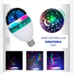 Foco Led Rgb Proyector Estrellas Giratorio E27