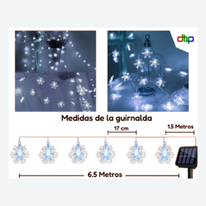 Guirnalda Solar Copo Nieve 30 leds - 02