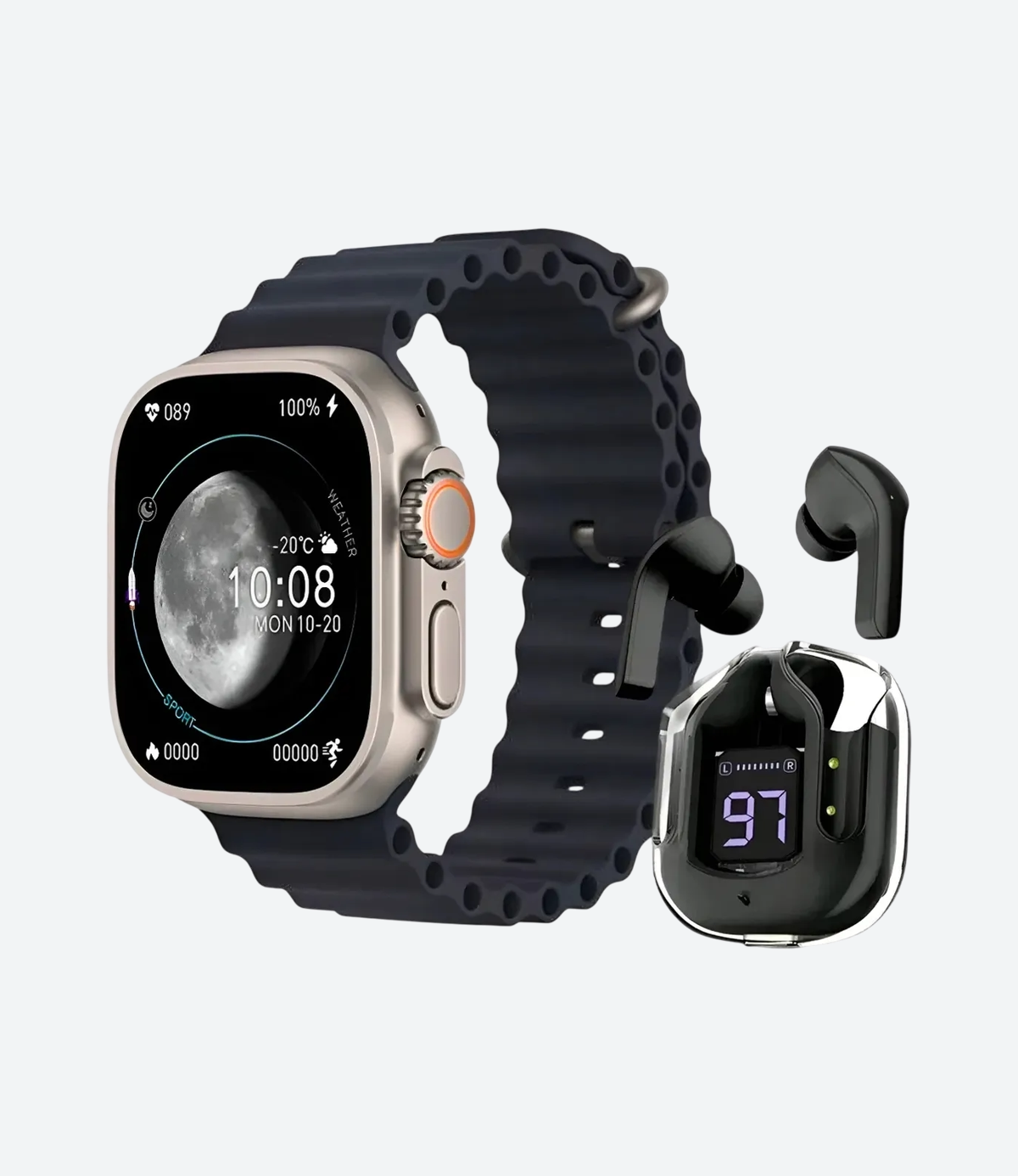 Kit Auricular Ultrapods y Smartwatch c/7 Mallas ZT-22 - Imagen 4