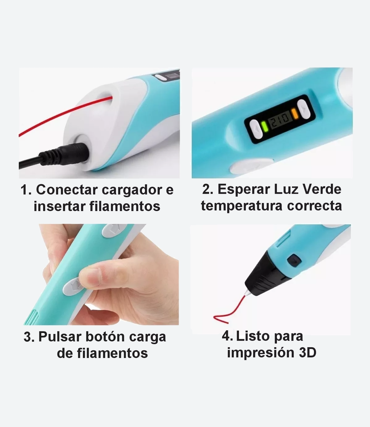 Lápiz 3D recargable con soporta lapicera 99301B - Imagen 6