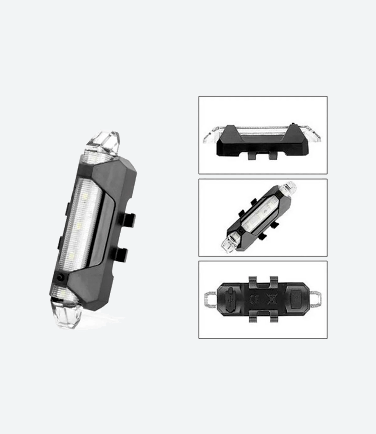 Luz Bicicleta Led Recargable USB Color Blanco - Imagen 2