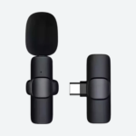 Micrófono Inalámbrico Corbatero K8 Compatible con Android USB tipo C, color negro