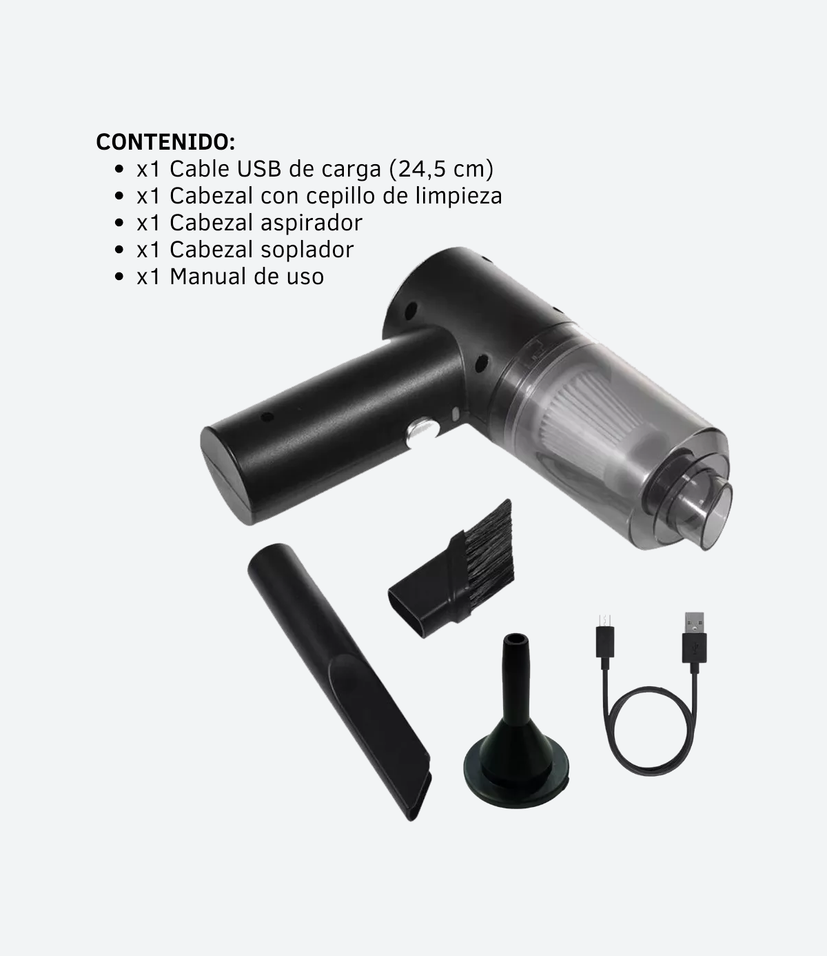 Mini Aspiradora Portátil Inalámbrica De Mano Usb Recargable - Imagen 4