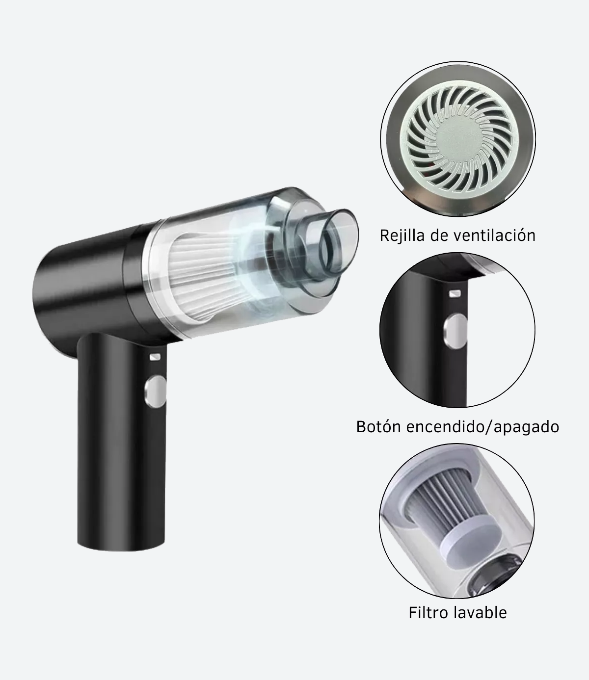 Mini Aspiradora Portátil Inalámbrica De Mano Usb Recargable - Imagen 6