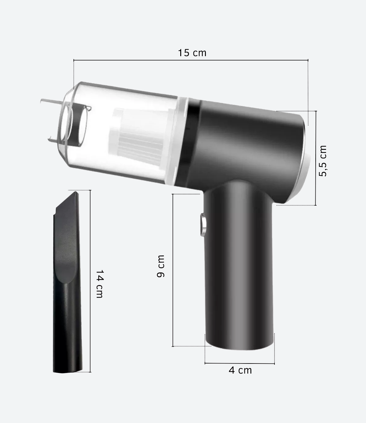 Mini Aspiradora Portátil Inalámbrica De Mano Usb Recargable - Imagen 7