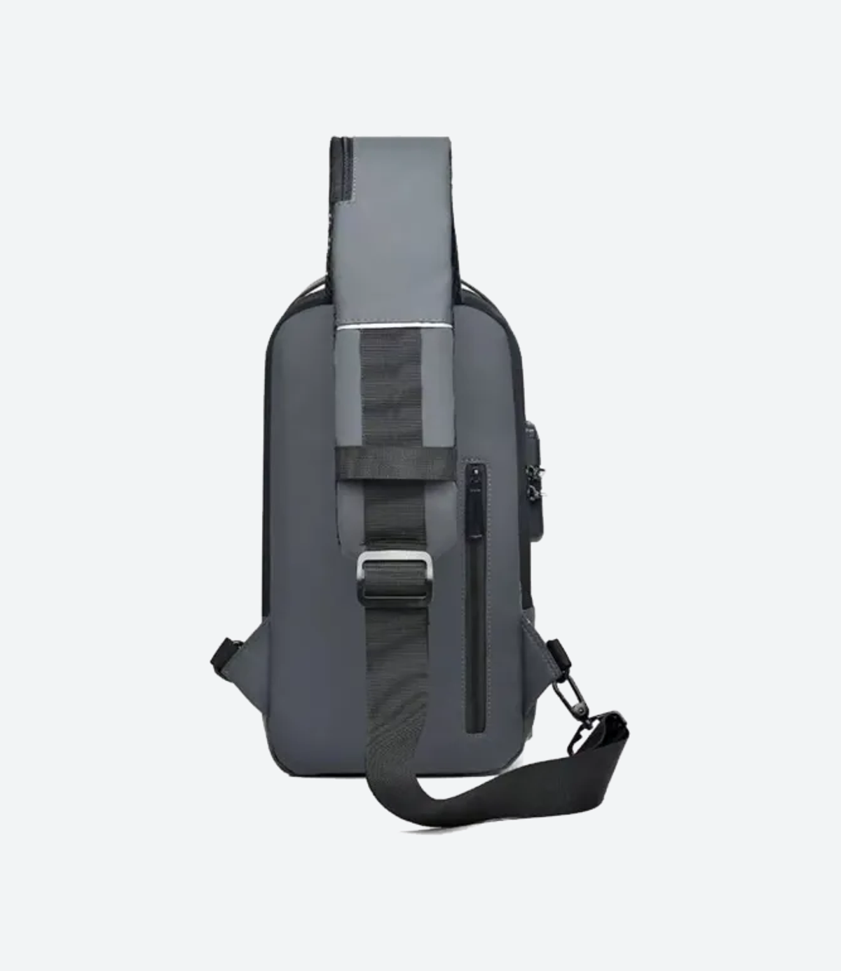 Mochila Cruzada Bandolera Impermeable Antirrobo Fashion Color Negro - Imagen 3