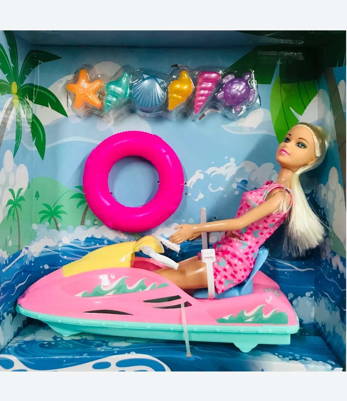 Muñeca Tiny y su Moto De Agua con Accesorios - Imagen 4