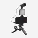 Kit Streaming Video Micrófono Trípode Led Iluminador Celular