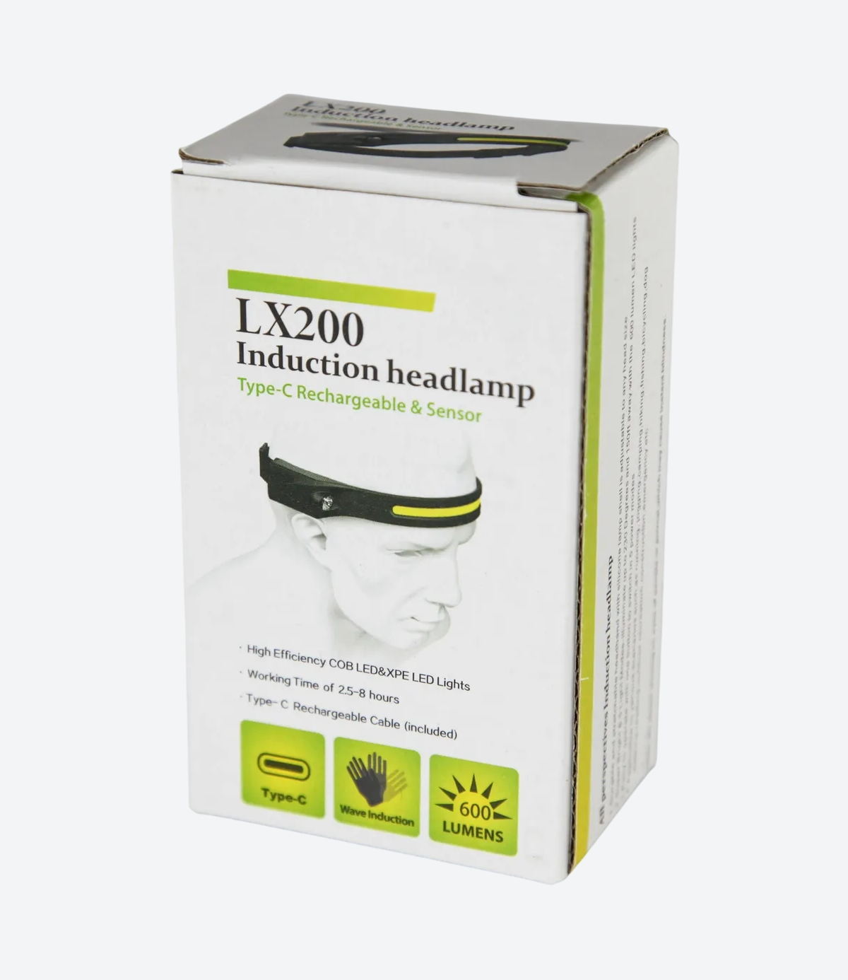 Linterna Frontal Led Recargable Usb-C Sensor Movimiento Negro - Imagen 9