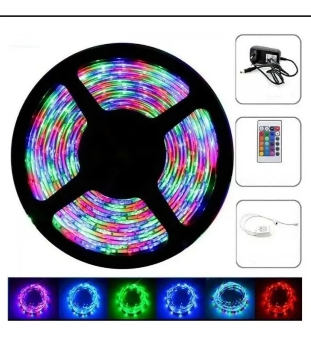 Tira Led Rgb 5050 con Fuente y C/Remoto - Imagen 6