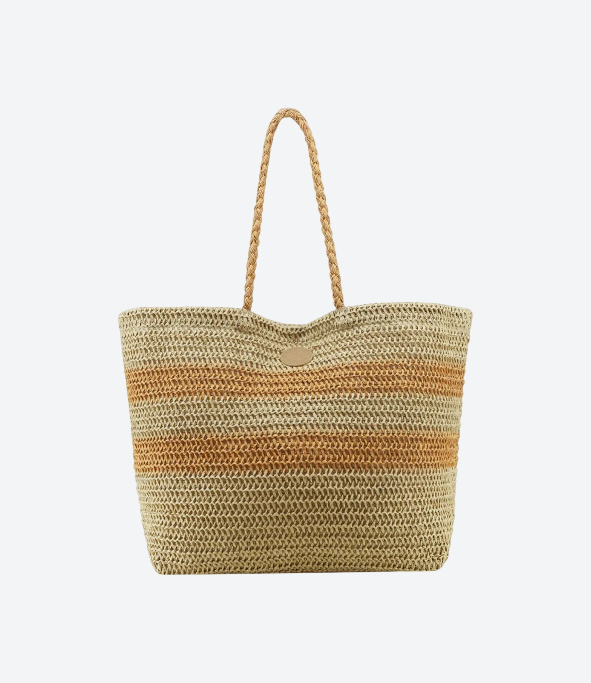 Bolso Playero Amayra Beige Combinado - 01