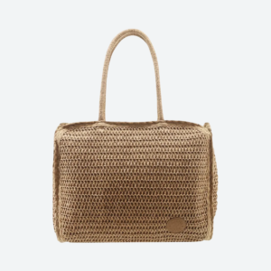 Bolso Playero Amayra Beige Rafia - 01