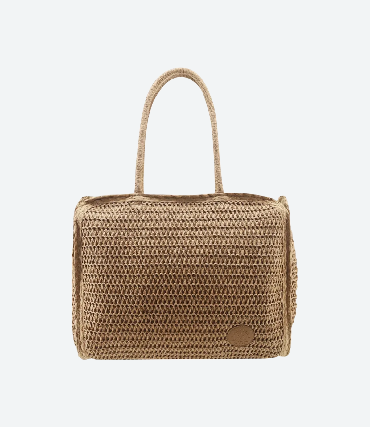 Bolso Playero Amayra Beige Rafia - 01