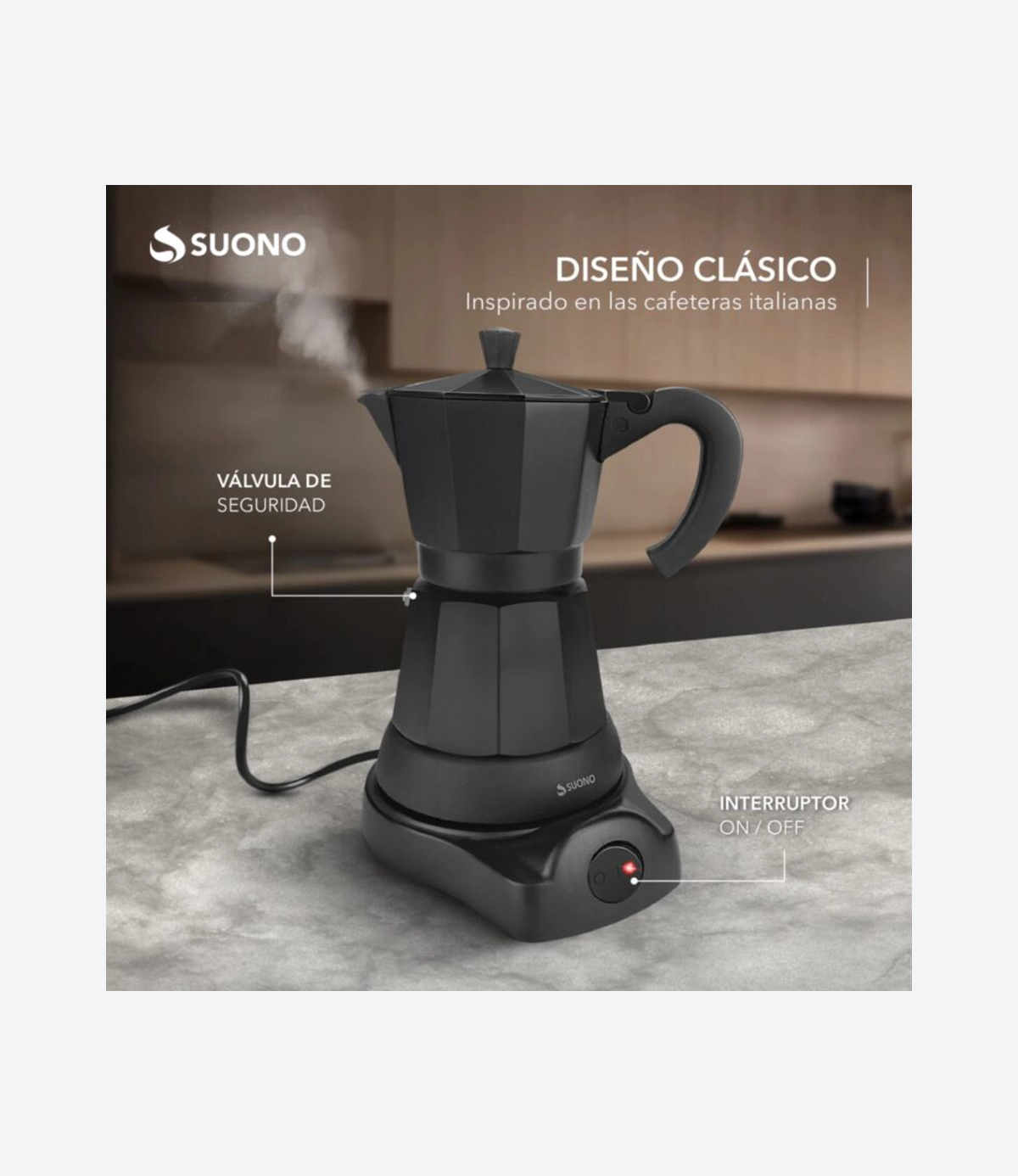 Cafetera Italiana Electrica 550W - 02