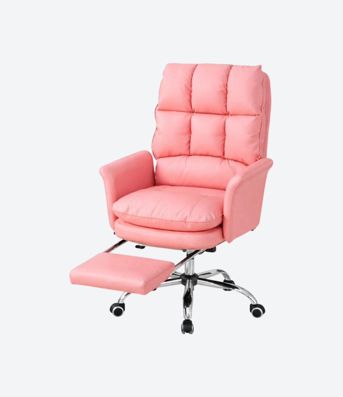 Silla Oficina Apoya Pies Negro Rosa Blanco - 03