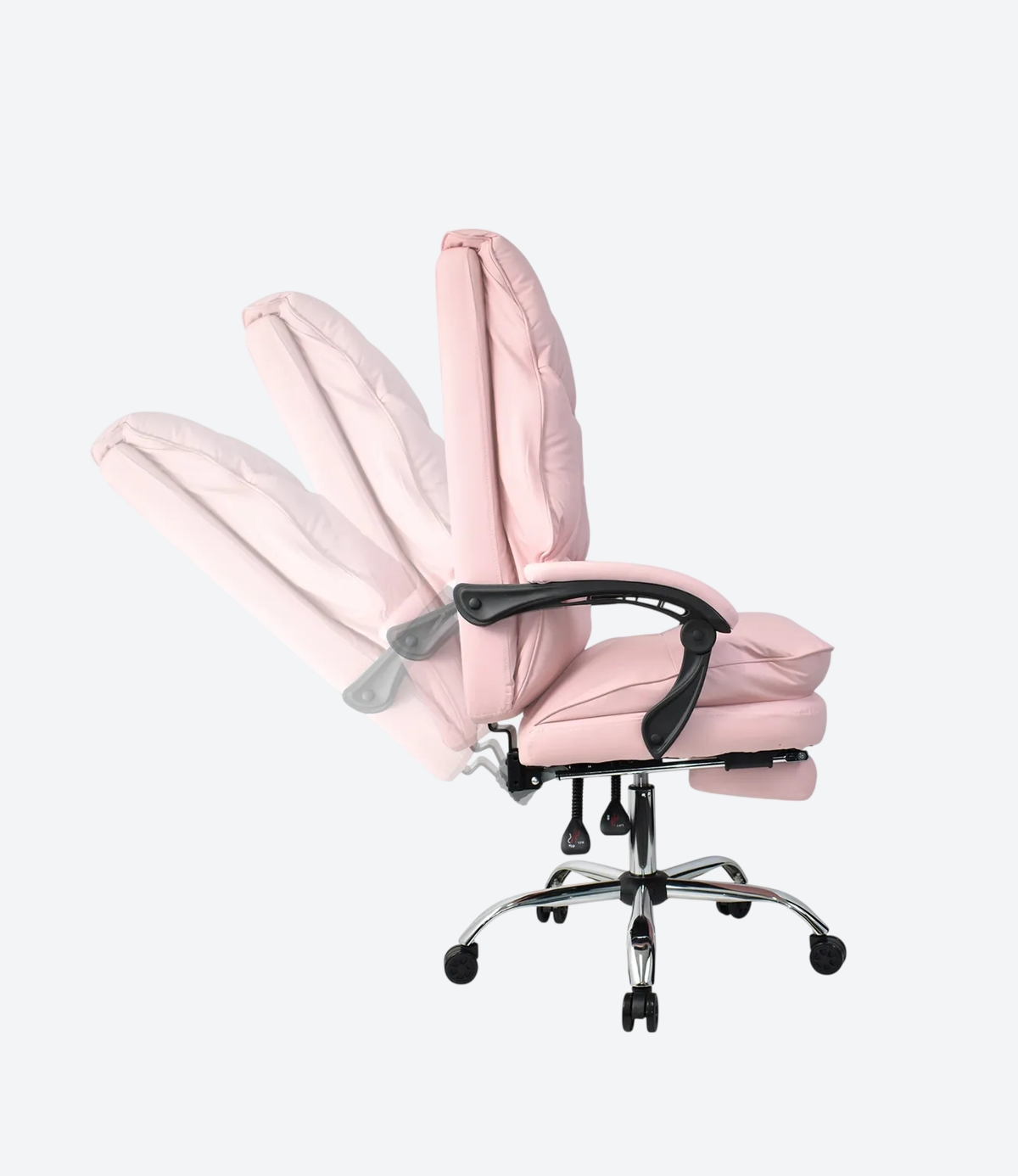 Silla Oficina Apoya Pies Negro Rosa Blanco - 04