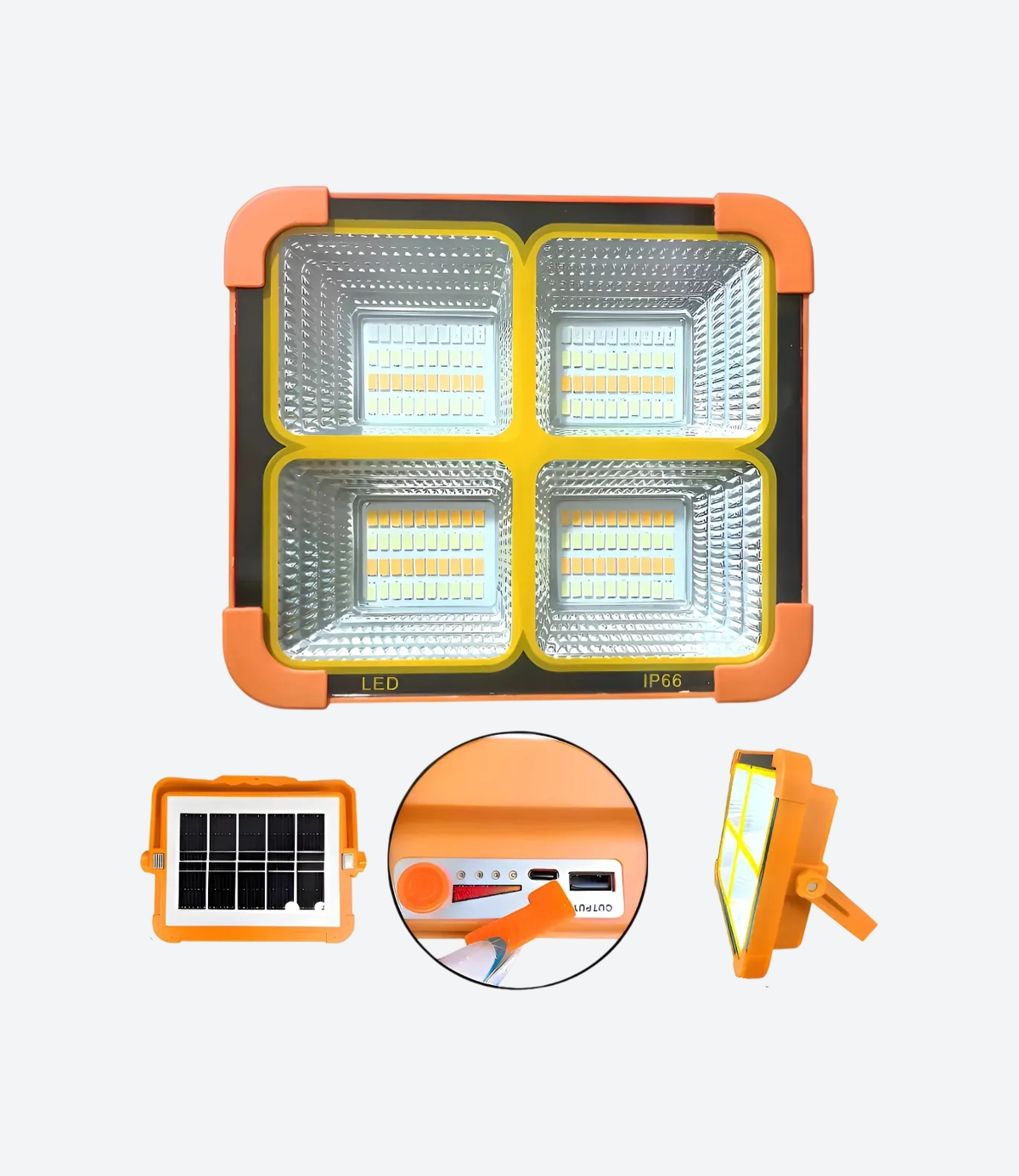 Reflector Solar Led Portatil Recargable Panel Solar - 02