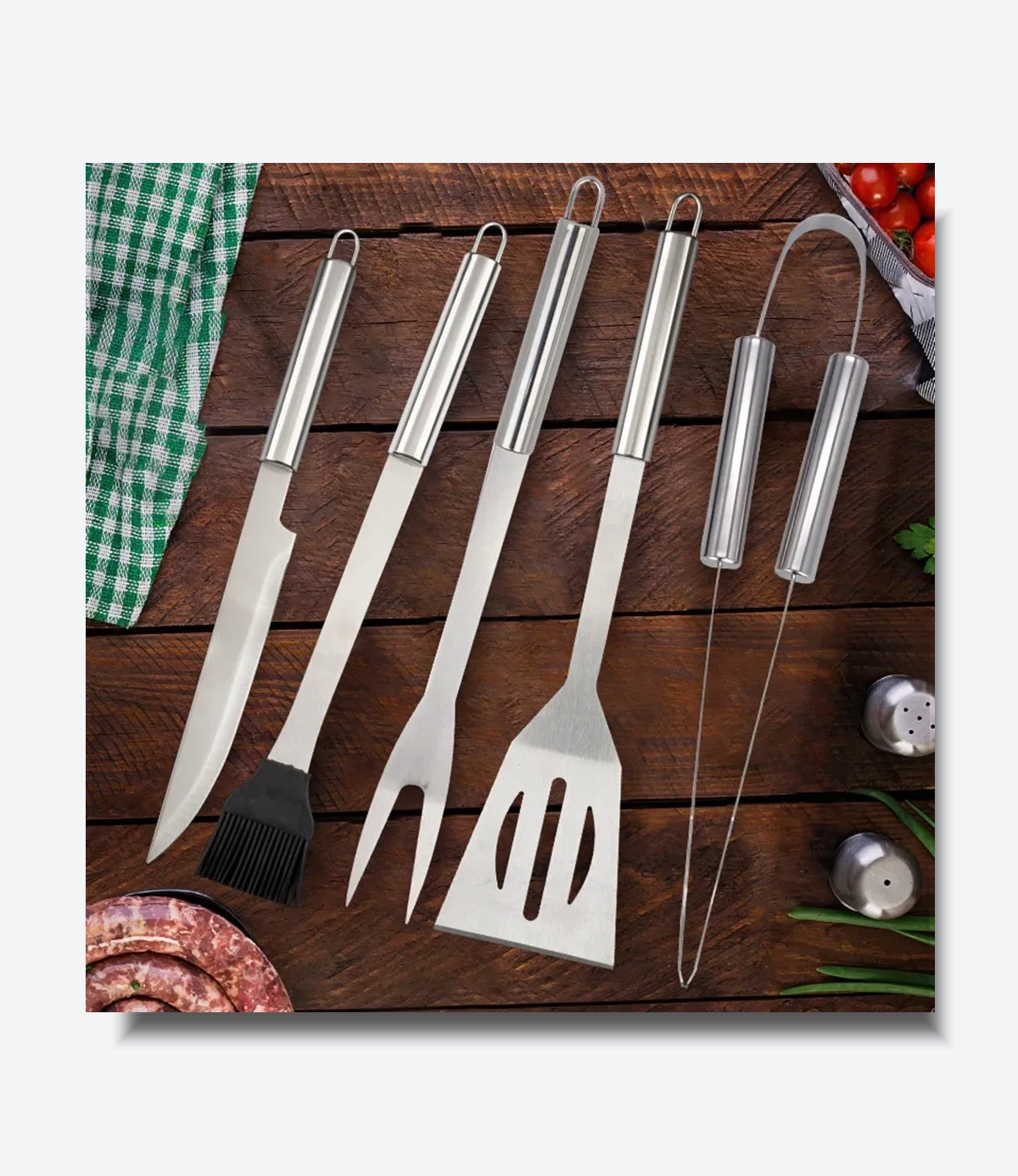 Set Asador Parrillero 5 Pzs Estuche - 04