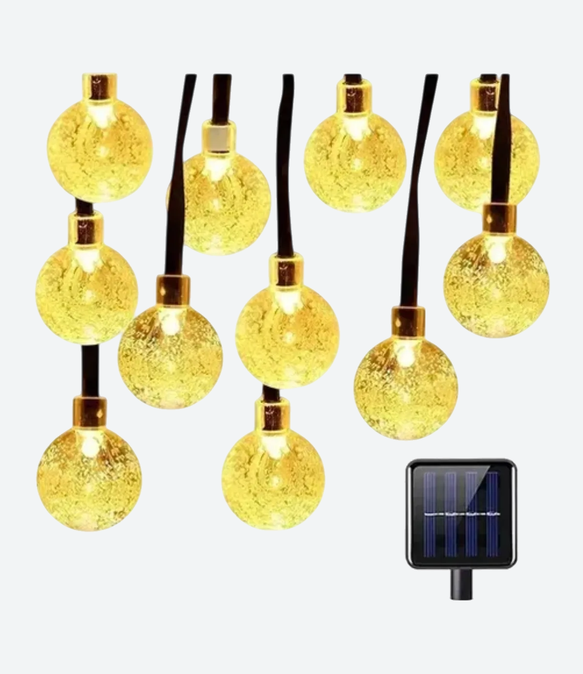Guirnalda Solar Burbujas Deco Blanco Calido - 02