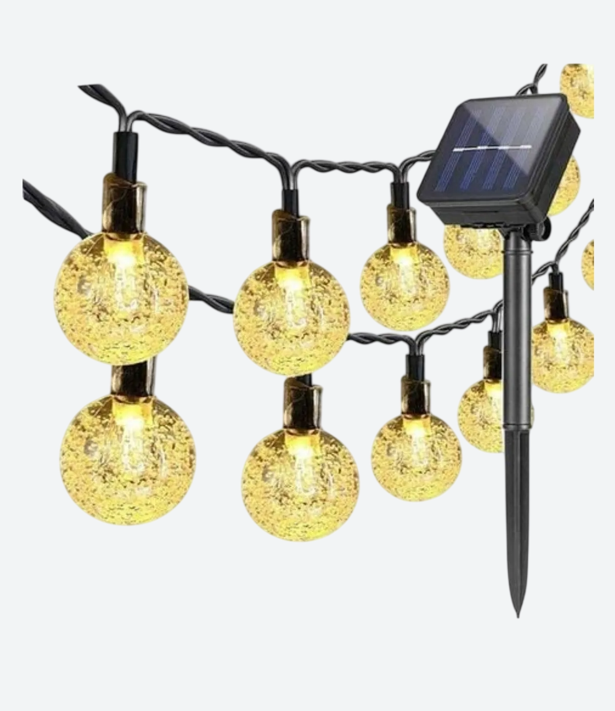 Guirnalda Solar Burbujas Deco Blanco Calido - 04